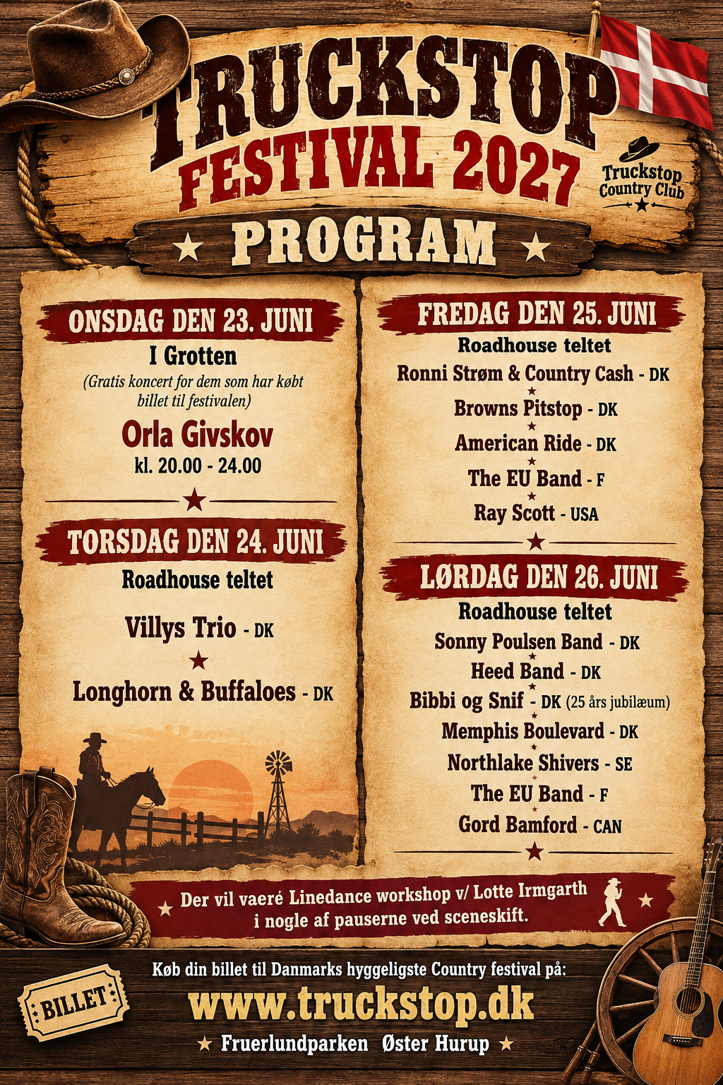 Program til festivalen med stavefejl